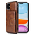 iPhone XR hoesje - Backcover - Pasjeshouder - Portemonnee - Kunstleer - Bruin