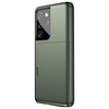 Samsung Galaxy S21 Ultra hoesje - Backcover - Hardcase - Pasjeshouder - Portemonnee - Shockproof - TPU - Groen