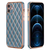 iPhone 14 Plus hoesje - Backcover - Ruitpatroon - Siliconen - Blauw