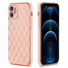 iPhone 11 hoesje - Backcover - Ruitpatroon - Siliconen - Roze