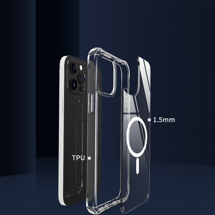 JVS Products iPhone 12 Pro hoesje - Backcover - Geschikt voor MagSafe - Extra dun - TPU - Transparant