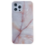 iPhone 12 Pro hoesje - Backcover - Softcase - Marmer - Marmerprint - TPU - Beige/Wit