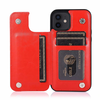 iPhone 12 Pro hoesje - Backcover - Pasjeshouder - Portemonnee - Kunstleer - Rood