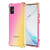 Samsung Galaxy A20E hoesje - Backcover - Extra dun - Transparant - Tweekleurig - TPU - Roze/Geel