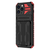 iPhone 13 Pro Max hoesje - Backcover - Rugged Armor - Kickstand - Extra valbescherming - TPU - Zwart/Rood