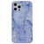 iPhone 12 hoesje - Backcover - Softcase - Marmer - Marmerprint - TPU - Blauw/Paars
