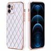 iPhone 11 hoesje - Backcover - Ruitpatroon - Siliconen - Wit