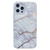 iPhone 12 Pro hoesje - Backcover - Softcase - Marmer - TPU - Wit