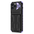 Samsung Galaxy A12 hoesje - Backcover - Rugged Armor - Kickstand - Extra valbescherming - TPU - Zwart/Paars