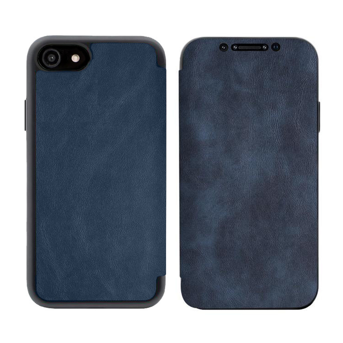 JVS Products iPhone XS Max hoesje - Bookcase - Kunstleer - Siliconen - Blauw