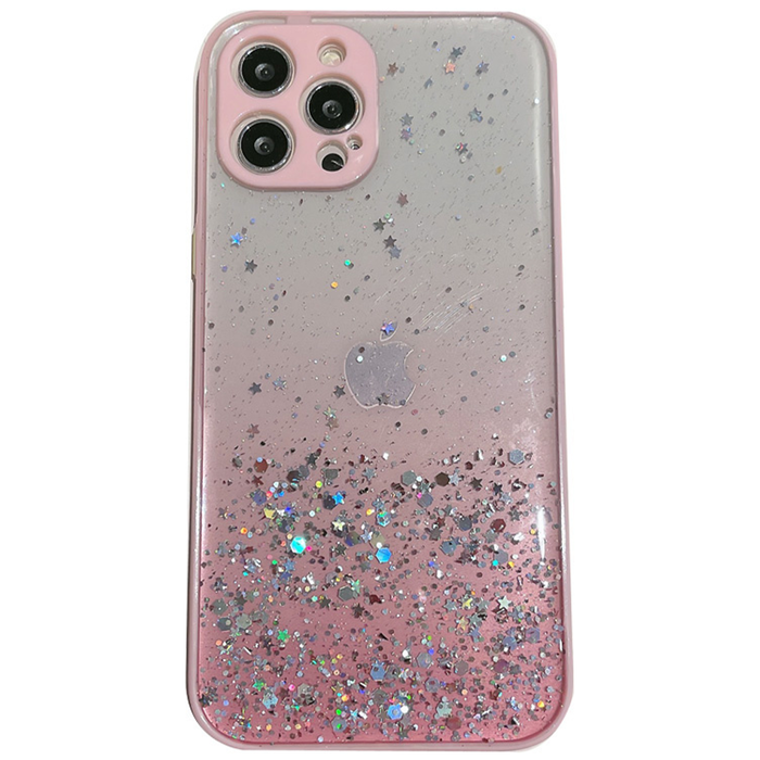 JVS Products iPhone 11 hoesje - Backcover - Camerabescherming - Glitter - TPU - Roze