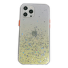 iPhone 12 Pro Max hoesje - Backcover - Camerabescherming - Glitter - TPU - Geel