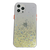 iPhone 12 Pro Max hoesje - Backcover - Camerabescherming - Glitter - TPU - Geel