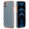 iPhone 7 hoesje - Backcover - Ruitpatroon - Siliconen - Blauw