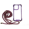 iPhone 14 Plus hoesje - Backcover - Koord - Extra valbescherming -  TPU - Paars