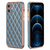 iPhone SE 2020 hoesje - Backcover - Ruitpatroon - Siliconen - Blauw