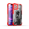 Samsung Galaxy S21 Plus hoesje - Backcover - Rugged Armor - Ringhouder - Shockproof - Extra valbescherming - TPU - Rood