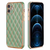 iPhone 12 Pro Max hoesje - Backcover - Ruitpatroon - Siliconen - Lichtgroen