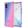 Samsung Galaxy S23 hoesje - Backcover - Extra dun - Transparant - Tweekleurig - TPU - Blauw/Roze