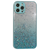 iPhone 11 hoesje - Backcover - Camerabescherming - Glitter - TPU - Lichtblauw