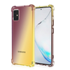 iPhone X hoesje - Backcover - Extra dun - Transparant - Tweekleurig - TPU - Bruin/Geel