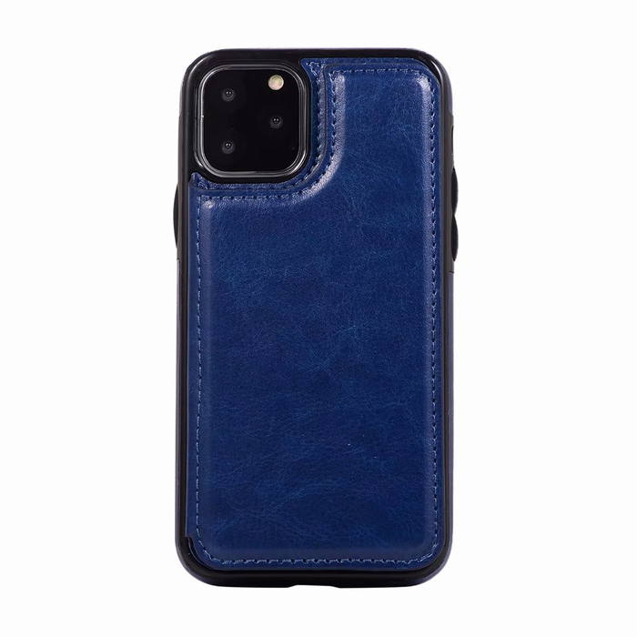 JVS Products iPhone 13 Pro Max hoesje - Backcover - Pasjeshouder - Portemonnee - Kunstleer - Blauw