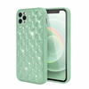 iPhone 12 Pro Max hoesje - Backcover - Luxe - Diamantpatroon - TPU - Lichtgroen