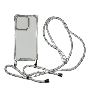 JVS Products iPhone 12 Pro Max hoesje - Backcover - Koord - Extra valbescherming -  TPU - Transparant