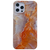 Samsung Galaxy A71 hoesje - Backcover - Softcase - Marmer - Marmerprint - TPU - Oranje