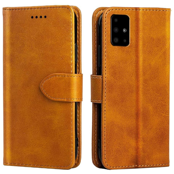 JVS Products OnePlus 10 Pro hoesje - Bookcase - Pasjeshouder - Portemonnee - Kunstleer - Lichtbruin