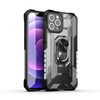 iPhone 12 Pro hoesje - Backcover - Rugged Armor - Ringhouder - Shockproof - Extra valbescherming - TPU - Zwart