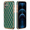 iPhone XS Max hoesje - Backcover - Ruitpatroon - Siliconen - Donkergroen
