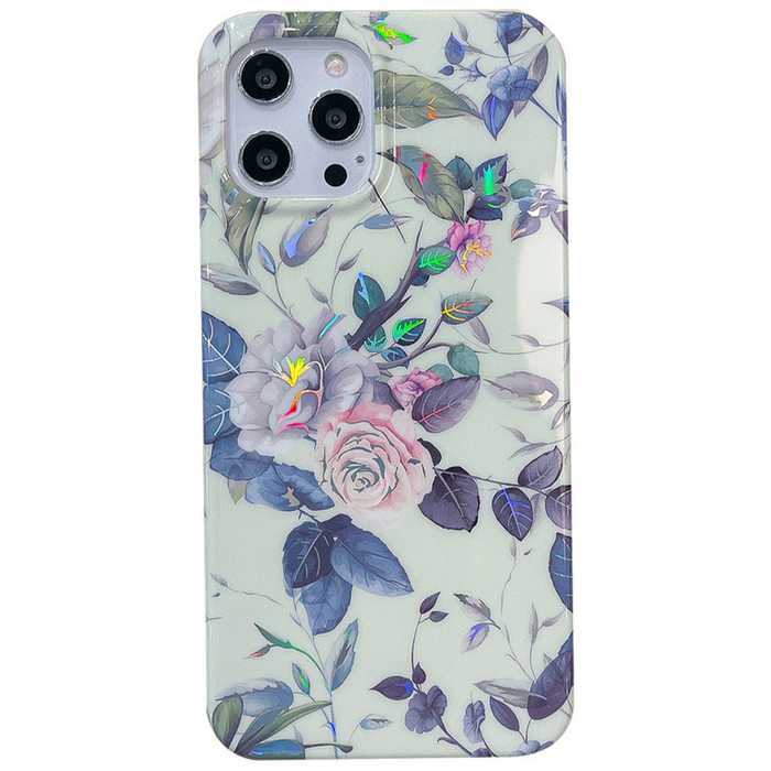 JVS Products Samsung Galaxy S21 Plus hoesje - Backcover - Softcase - Bloemenprint - Bloemen - TPU - Groen/Roze
