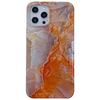 Samsung Galaxy S21 Plus hoesje - Backcover - Softcase - Marmer - Marmerprint - TPU - Oranje