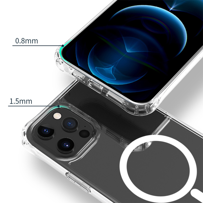 JVS Products iPhone 13 Pro hoesje - Backcover - Geschikt voor MagSafe - Extra dun - TPU - Transparant