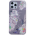iPhone 13 Pro Max hoesje - Backcover - Softcase - Bloemenprint - Bloemen - TPU - Zilver/Roze