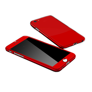 JVS Products iPhone SE 2020 hoesje - Full body - 2 delig - Backcover - Kunststof - Rood