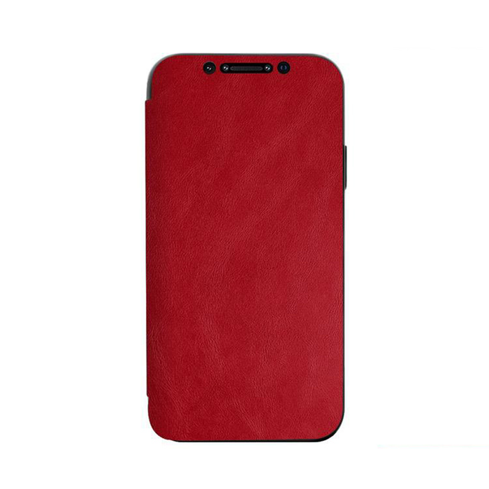 JVS Products iPhone XS Max hoesje - Bookcase - Kunstleer - Siliconen - Rood