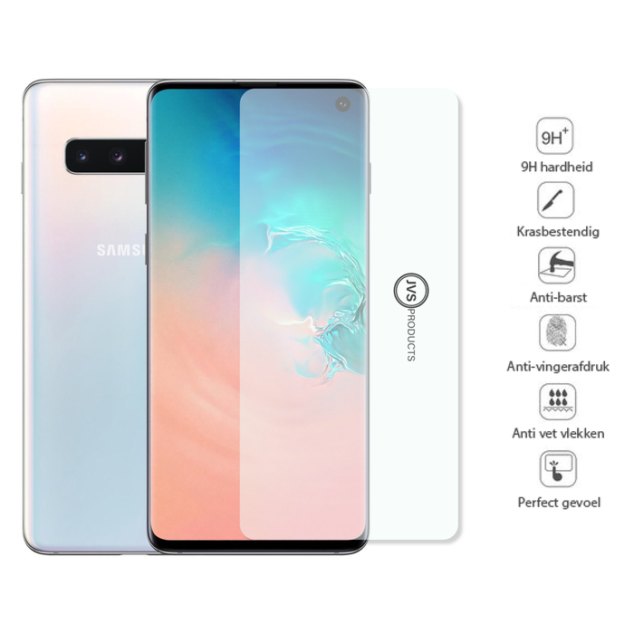 JVS Products Screenprotector geschikt voor Samsung Galaxy S10 - Tempered Glass - Beschermglas - Glas - Transparant