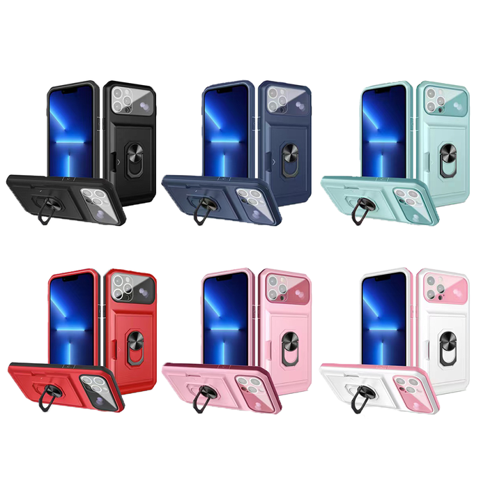 JVS Products Xiaomi 12X hoesje - Backcover - Pasjeshouder - Shockproof - Ringhouder - Kickstand - Extra valbescherming - TPU - Rood