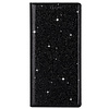 iPhone 13 hoesje - Bookcase - Pasjeshouder - Portemonnee - Glitter - TPU - Zwart