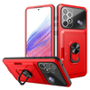 Xiaomi Redmi Note 10 5G hoesje - Backcover - Pasjeshouder - Shockproof - Ringhouder - Kickstand - Extra valbescherming - TPU - Rood