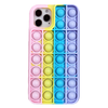 iPhone 12 Pro hoesje - Backcover - Pop it - Siliconen - Geel