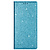 iPhone 13 Pro hoesje - Bookcase - Pasjeshouder - Portemonnee - Glitter - TPU - Blauw