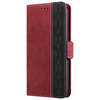 iPhone XR hoesje - Bookcase - Pasjeshouder - Portemonnee - Patroon - Kunstleer - Donkerrood/Zwart
