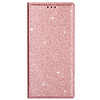 Samsung Galaxy A54 5G hoesje - Bookcase - Pasjeshouder - Portemonnee - Glitter - TPU - Rose Goud