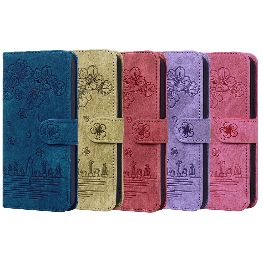 JVS Products iPhone XS Max hoesje - Bookcase - Koord - Pasjeshouder - Portemonnee - Camerabescherming - Bloemenpatroon - Kunstleer - Paars