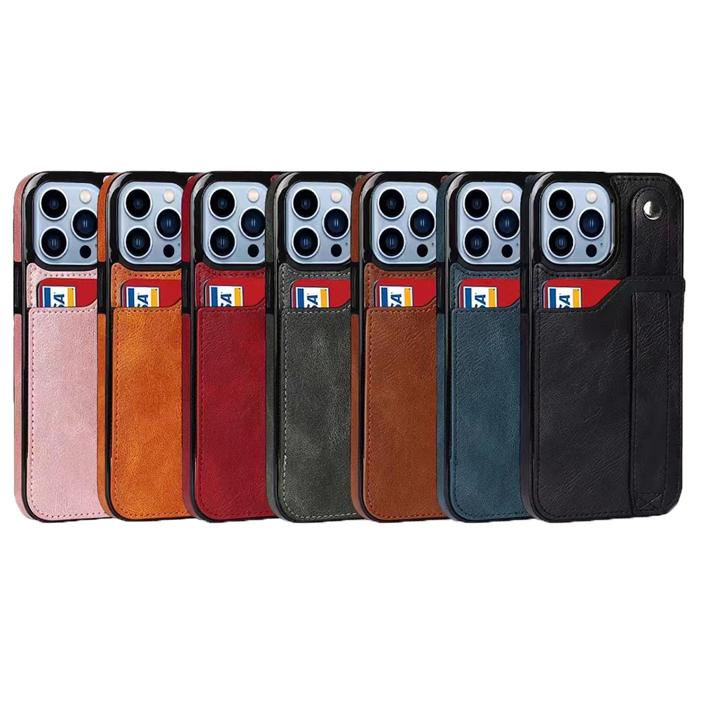 JVS Products Samsung Galaxy A82 5G hoesje - Backcover - Pasjeshouder - Portemonnee - Handvat - Kunstleer - Lichtbruin