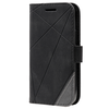 iPhone 15 Pro hoesje -  Bookcase -  Pasjeshouder -  Portemonnee -  Patroon -  Kunstleer -  Zwart