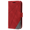 iPhone 15 Pro Max hoesje -  Bookcase -  Pasjeshouder -  Portemonnee -  Patroon -  Kunstleer -  Rood